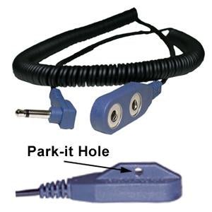 Desco 19695 Snap - One Dual Wire Ground Cord W/ Right Angle Mono Plug 6' MTESolutions