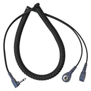 Desco 19862, Dual - Wire Coil Cord, 6 FT with 4 MM Snaps MTESolutions