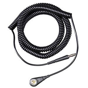 Desco 19864, COILED GROUND CORD, 12FT, WITH 7MM SNAP MTESolutions