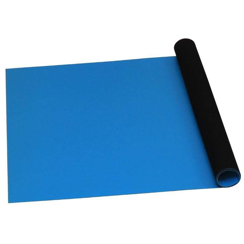 Desco 66400 Statfree T2 Plus Dissipative Dual Layer Rubber Roll, Blue 24"X40'X.060" MTESolutions