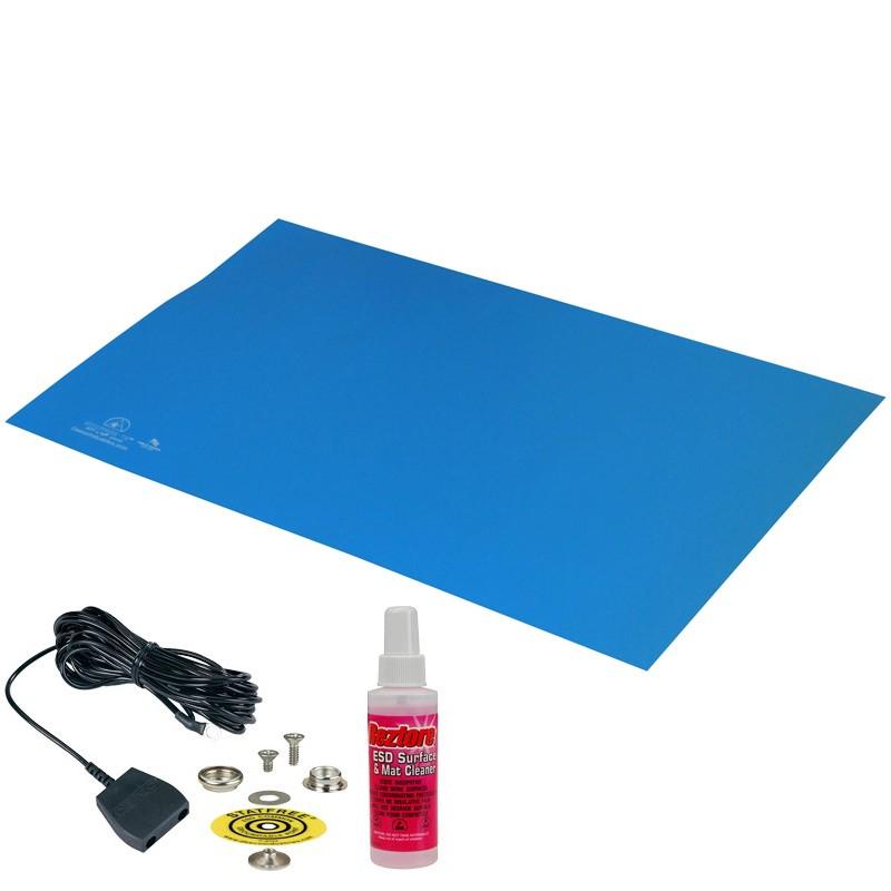 Desco 66424 Mat Kit, Statfree T2 Plus Rubber, Dissipative, Blue 24"X36"X.060" MTESolutions
