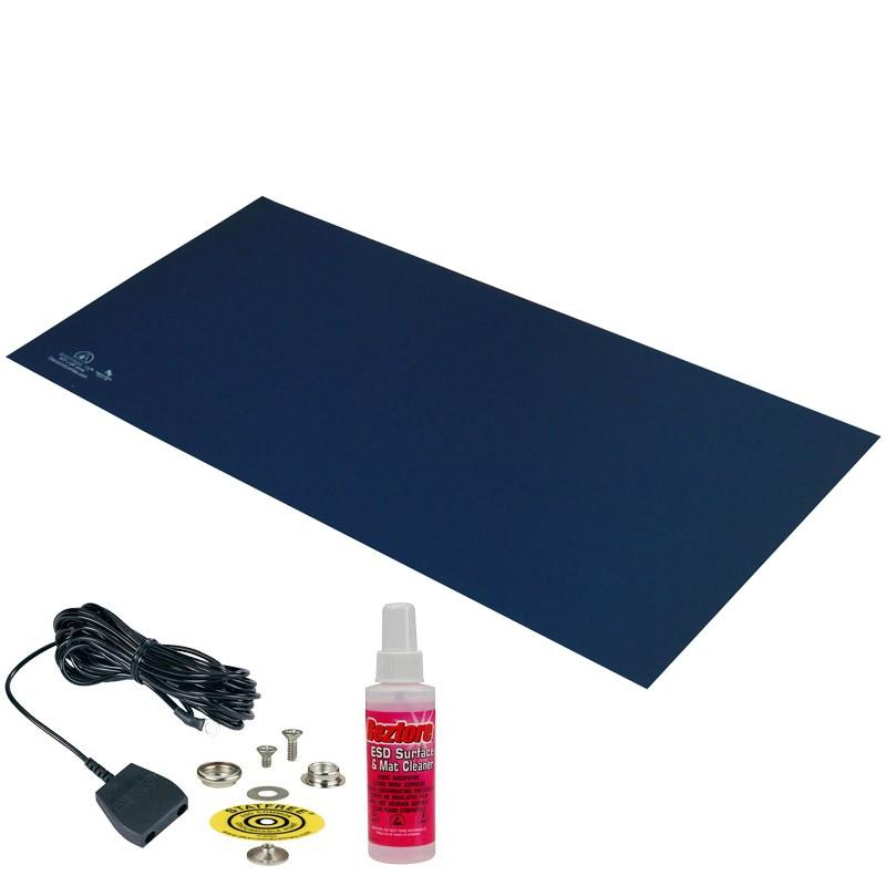 Desco 66425 Mat Kit, Statfree T2 Plus Rubber, Dissipative, Dark Blue 24"X36"X.060" MTESolutions