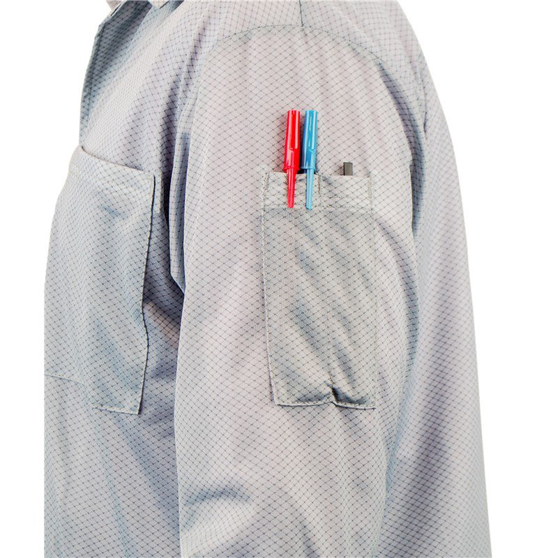 Desco 73775 - Statshield Smock, Jacket with Knitted Cuffs, Gray, X - Small MTESolutions