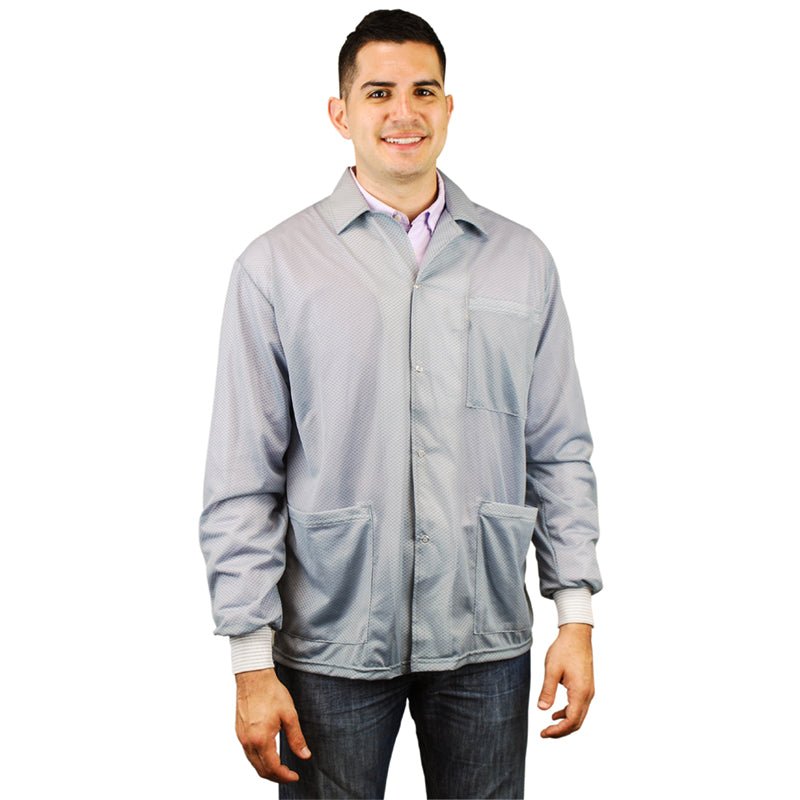 Desco 73775 - Statshield Smock, Jacket with Knitted Cuffs, Gray, X - Small MTESolutions
