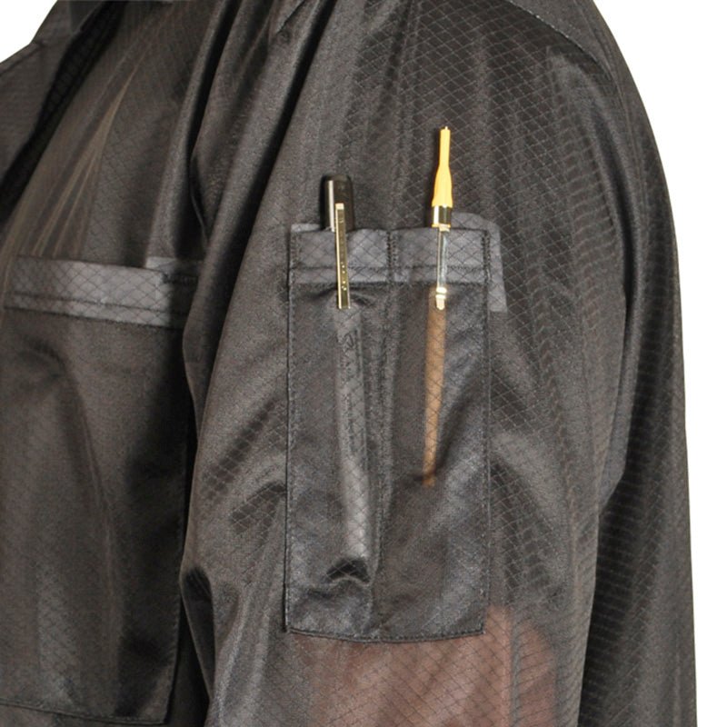Desco 73866 Statshield ESD - Safe Black Jacket W/Cuffs, 3X - Large MTESolutions