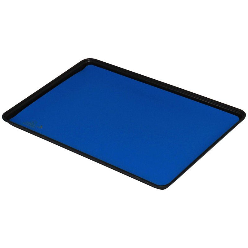 Desco Industries 66485 Statfree HJ Dissipative Dual Layer Rubber Dissipative Tray Liner, 16 in x 24 in x .080 in with .750 in Radius Corners, Blue MTESolutions