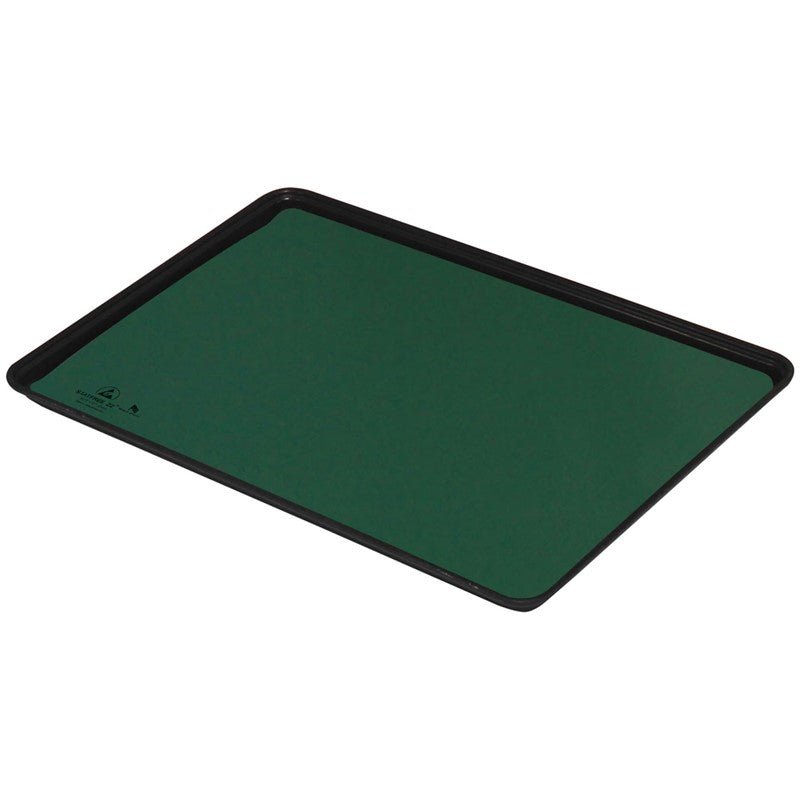 Desco Industries 66491 Statfree HJ Dissipative Dual Layer Rubber Dissipative Tray Liner, 16 in x 24 in x .080 in with .750 in Radius Corners, Green MTESolutions