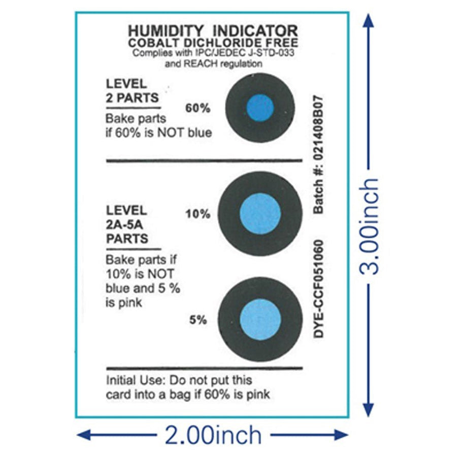 Dou Yee DYE - CDF051060 - T125 - US Cobalt Dichloride Free Humidity Indicator Card, 3 Spot, 5000 Total MTESolutions
