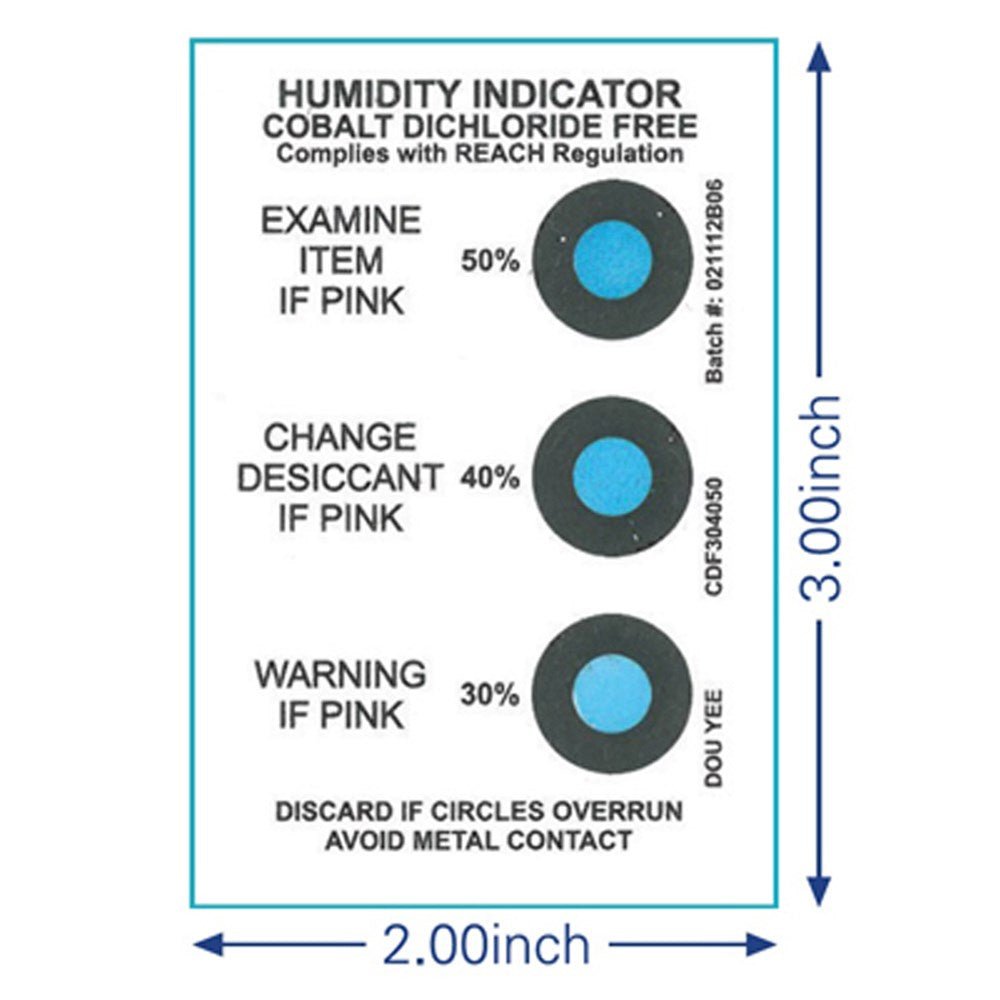 Dou Yee DYE - CDF304050 - T125 - US Cobalt Dichloride Free Humidity Indicator Card, 3 Spot, 40 cans, 1000 Total MTESolutions