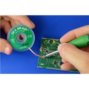 Easybraid S - C - 10AS, Sea Braid Desoldering Braid, .075" x 10', 25 per Pack MTESolutions