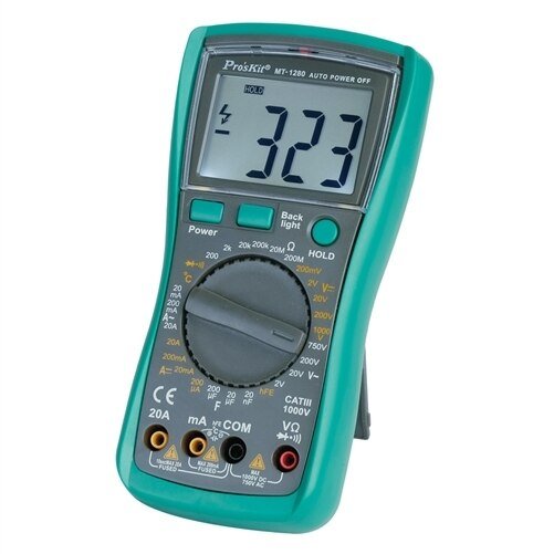 Eclipse Tools MT - 1280, Digital True RMS Multimeter, 3 - 5/6 Digits, 5999 Counts MTESolutions