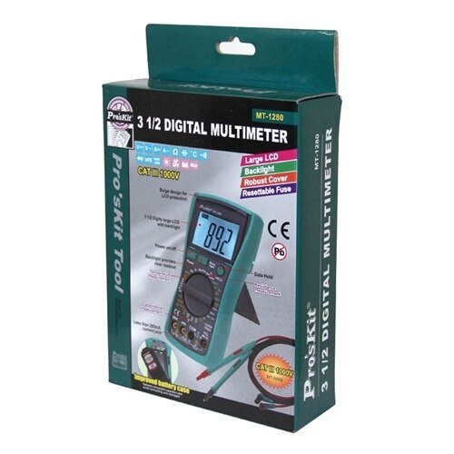 Eclipse Tools MT - 1280, Digital True RMS Multimeter, 3 - 5/6 Digits, 5999 Counts MTESolutions
