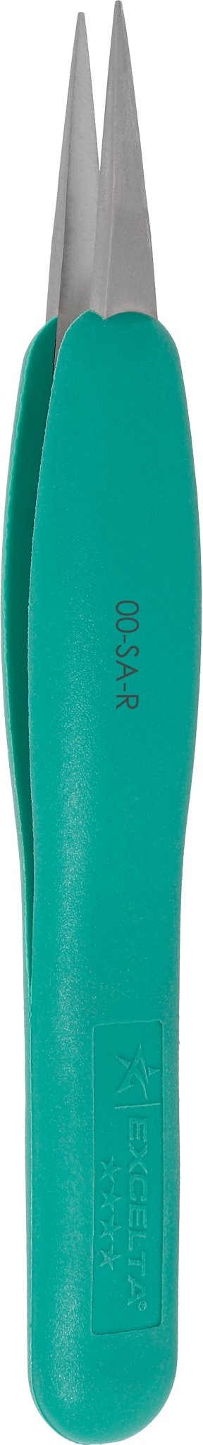 Excelta 00 - SA - R Tweezers - 4 Star Straight Strong Medium Point - Anti - Mag. SS - Ergo/Cleanroom MTESolutions
