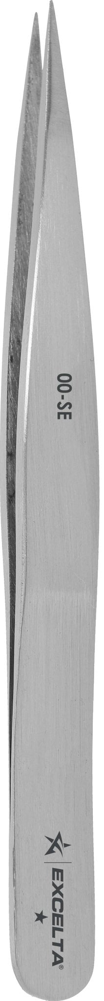 Excelta 00 - SE Tweezers - 1 Star Straight Strong Medium Point - Carbon Steel MTESolutions