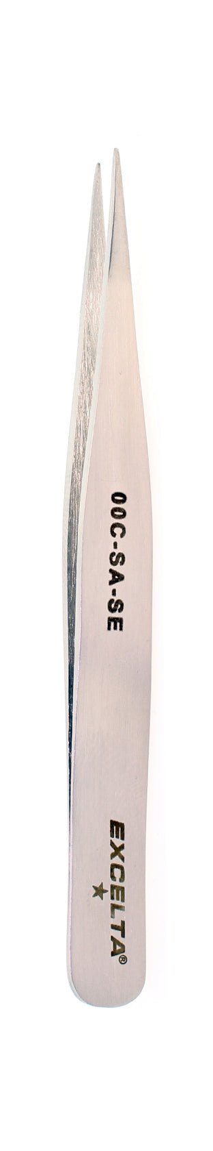 Excelta 00C - SA - SE Tweezers - 1 Star Straight Strong Semi - Fine Point - Anti - Mag. SS, Pack of 6 MTESolutions
