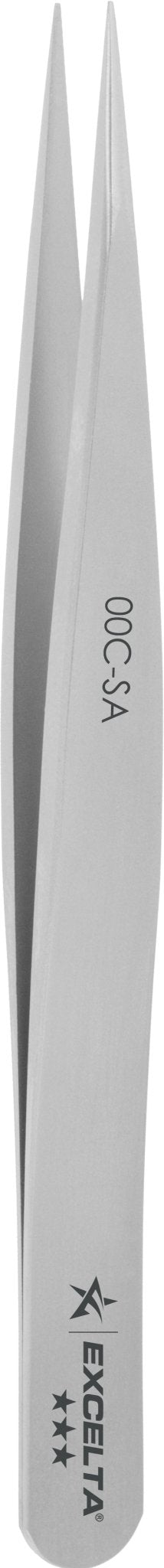 Excelta 00C - SA Tweezers - 3 Star Straight Strong Semi - Fine Point - Anti - Mag. SS MTESolutions