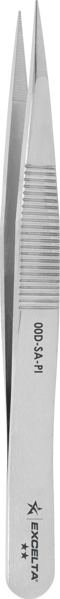 Excelta 00D - SA - PI, Tweezers, 2 Star, Straight Strong, Medium Point, Anti - Mag, Serrated Tips MTESolutions