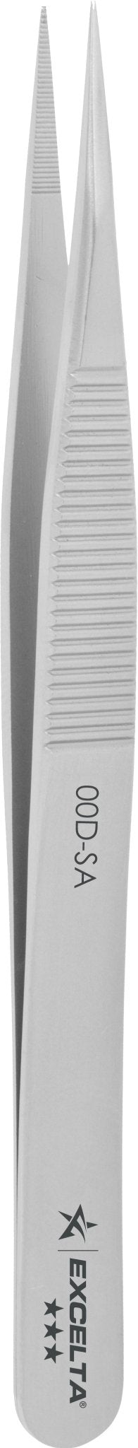 Excelta 00D - SA Tweezers - 3 Star Straight Strong Medium Point Anti - Mag. SS - Serrated Tips MTESolutions