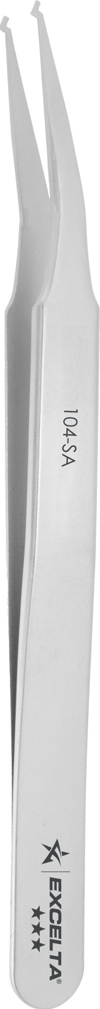 Excelta 104 - SA Tweezers - Smd - 15° Bent .024" X .10" Paddle Tip - Anti - Mag. SS MTESolutions