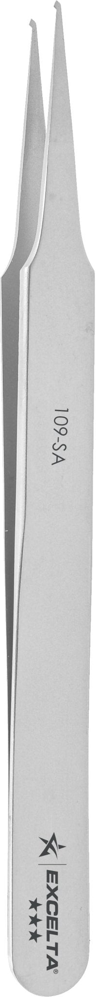 Excelta 109 - SA Tweezers - Smd - 45° Bent .032" X .032" Paddle Tip - Anti - Mag. SS MTESolutions
