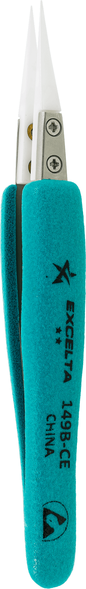 Excelta 149B - CE - ET Tweezers - Straight .030" Tip - Ceramic MTESolutions