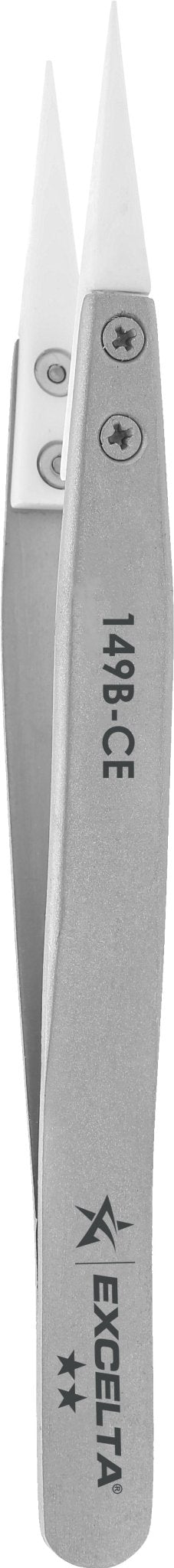 Excelta 149B - CE Tweezers - Straight .030" Tip - Ceramic - Ergo MTESolutions