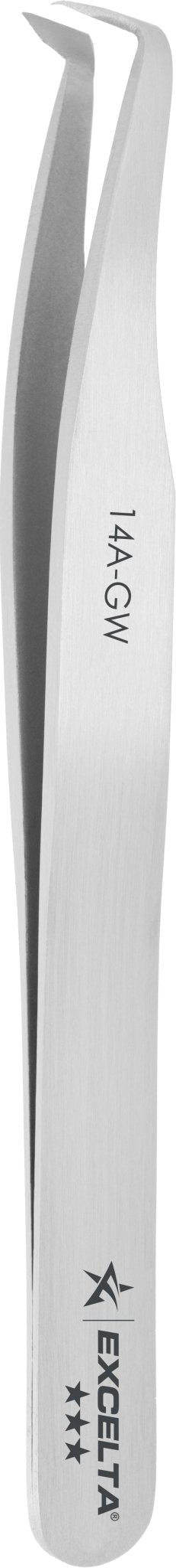 Excelta 14A - GW Tweezers - Cutting - Mini 80° Angulated - Carbon Steel MTESolutions