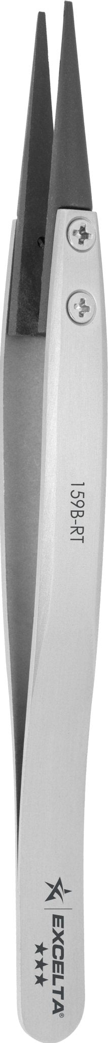 Excelta 159B - RT, Tweezers, Replaceable Carbon Fiber Tip, .04" X .038", Straight MTESolutions