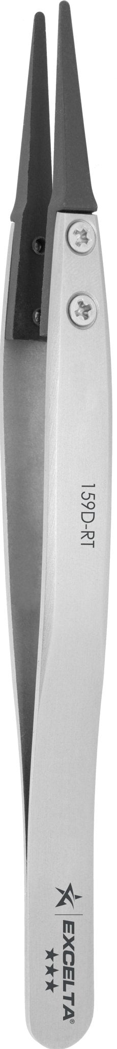 Excelta 159D - RT Tweezers - Replaceable Carbon Fiber .06" X .015" Tip - Straight MTESolutions