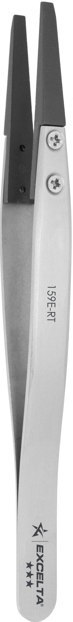 Excelta 159E - RT Tweezers - Replaceable Carbon Fiber .12" X .038" Tip - Straight MTESolutions