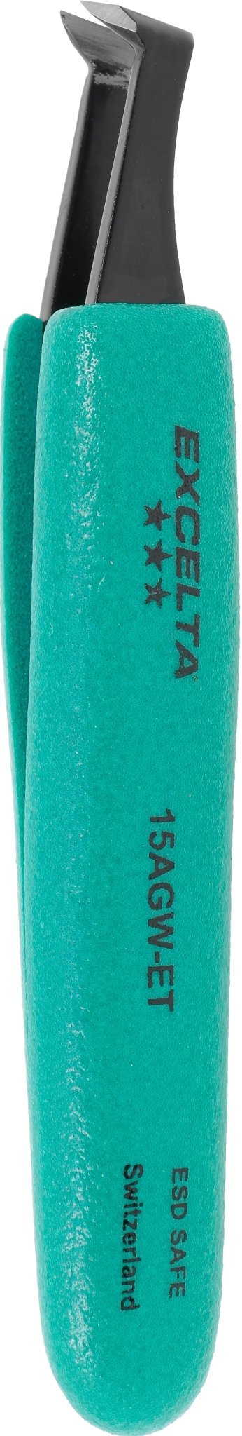 Excelta 15A - GW - ET Tweezers - 3 Star Cutting - 15A - Gw Series - Carbon Steel - Ergo MTESolutions