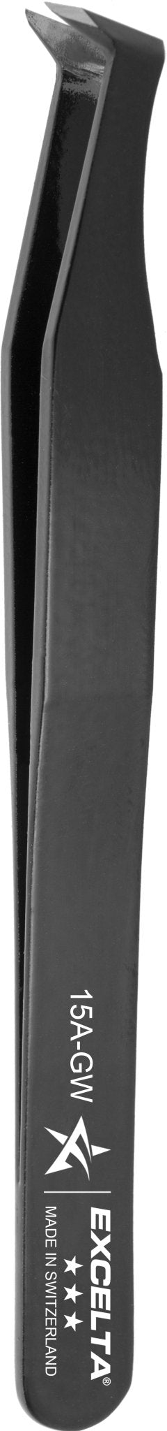 Excelta 15A - GW Tweezers - 3 Star Cutting - 15A - Gw Series - Carbon Steel MTESolutions