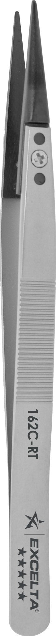 Excelta 162C - RT Tweezers - Replaceable Peek .04" X .04" Tip - Straight MTESolutions
