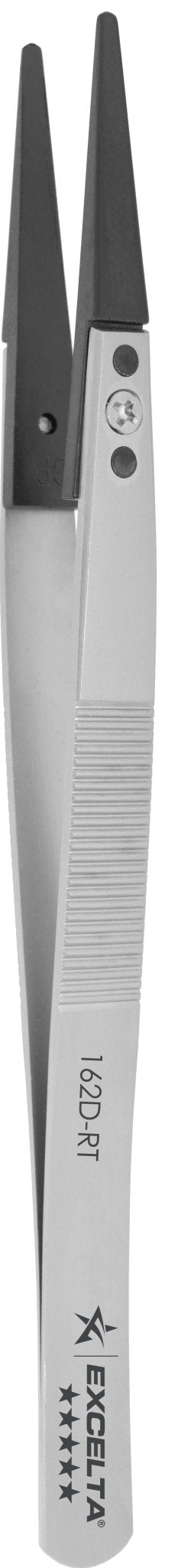 Excelta 162D - RT Tweezers - Replaceable Peek .08" X .016" Tip - Straight MTESolutions