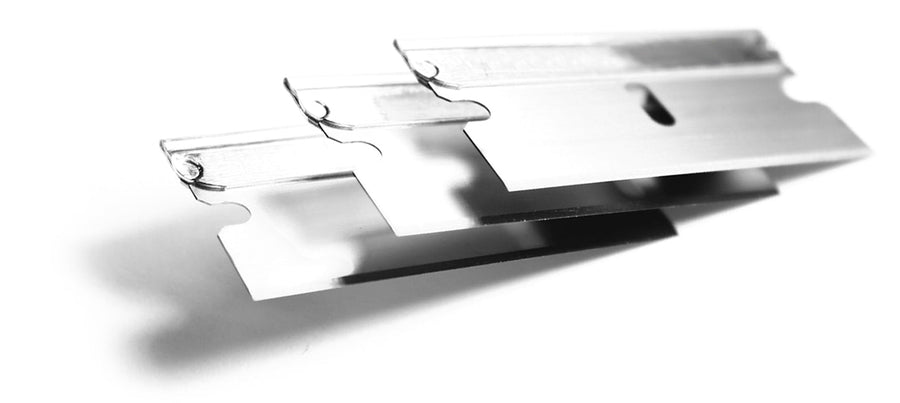 Excelta 176 - 3 Razor Blades - 2 Facet - Unwrapped & Washed - 115 Pkg - Carbon Steel MTESolutions