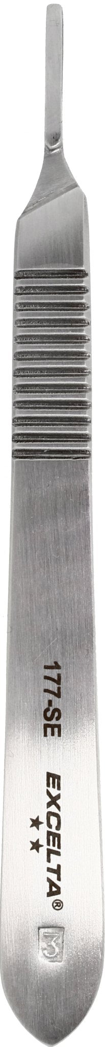 Excelta 177 - SE Scalpel Handle - 1 Star Straight - SS MTESolutions