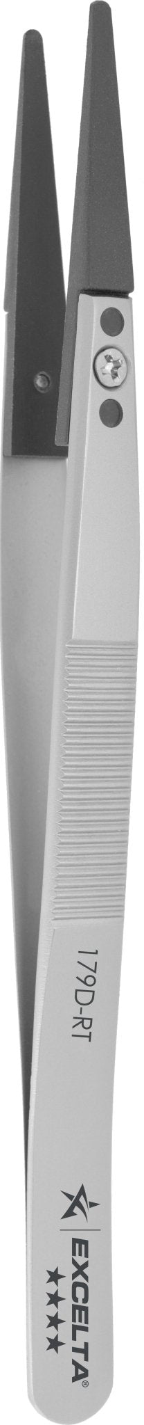 Excelta 179D - RT Tweezers - Replaceable Copolymer .08" X .025" Tip - Straight MTESolutions