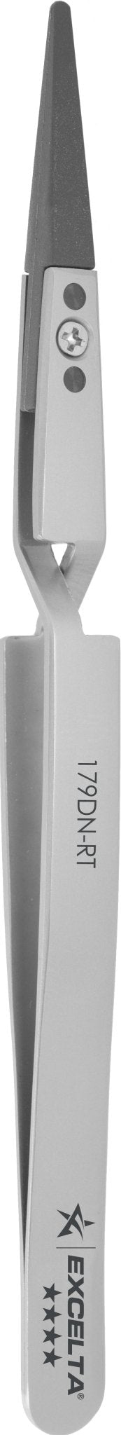 Excelta 179DN - RT Tweezers - Replaceable Copolymer .08" X .025" Tip - Cross Action MTESolutions