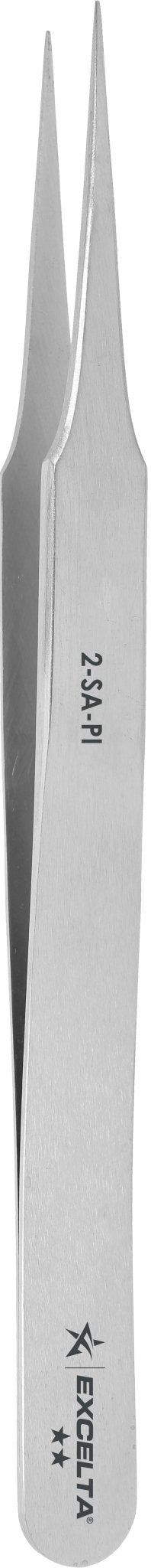 Excelta 2 - SA - PI Tweezers - 2 Star Straight Tapered Fine Point - Anti - Mag. SS MTESolutions