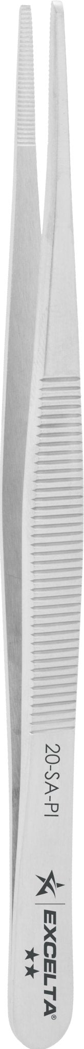 Excelta 20 - SA - PI Tweezers - Straight Strong Point - Anti - Mag. SS - Serrated MTESolutions