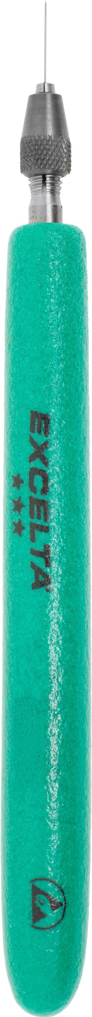 Excelta 227D - ET Pin Vise - Straight 0 - .025" - Brass - Ergo - .010" Probe MTESolutions