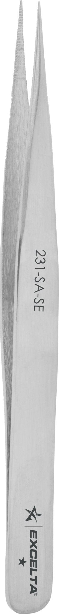 Excelta 231 - SA - SE Tweezers - Straight General Assembly - Anti - Mag. SS - Serrated MTESolutions