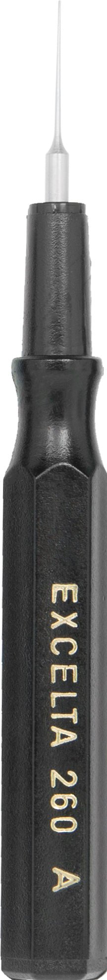 Excelta 260A - R Spatula - Mini - Straight .005" Tip - SS/Plastic Handle - Ergo/Cleanroom Safe MTESolutions