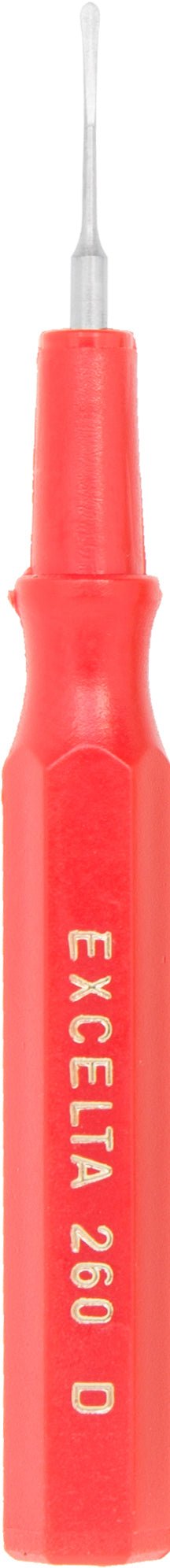 Excelta 260D - R Spatula - Mini - Straight .025" Tip - SS/Plastic Handle - Ergo/Cleanroom Safe MTESolutions