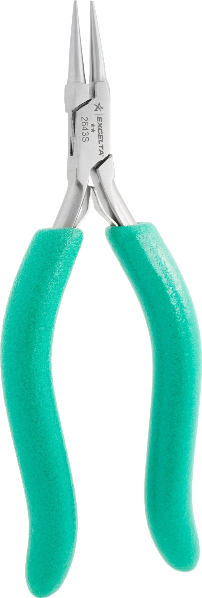 Excelta 2643S Pliers - 2 Star Small Round Nose - SS - Long 'S' Handle MTESolutions