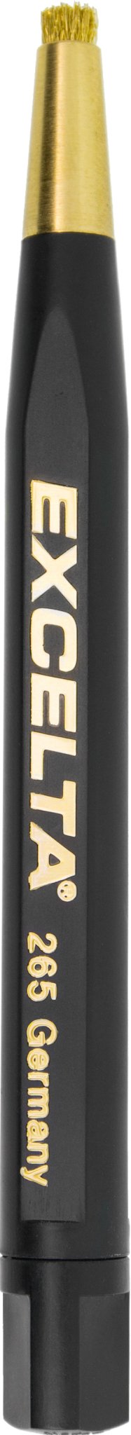 Excelta 265 Brushes - Scratch - .13" Dia. - Plastic Handle/Brass Bristles MTESolutions