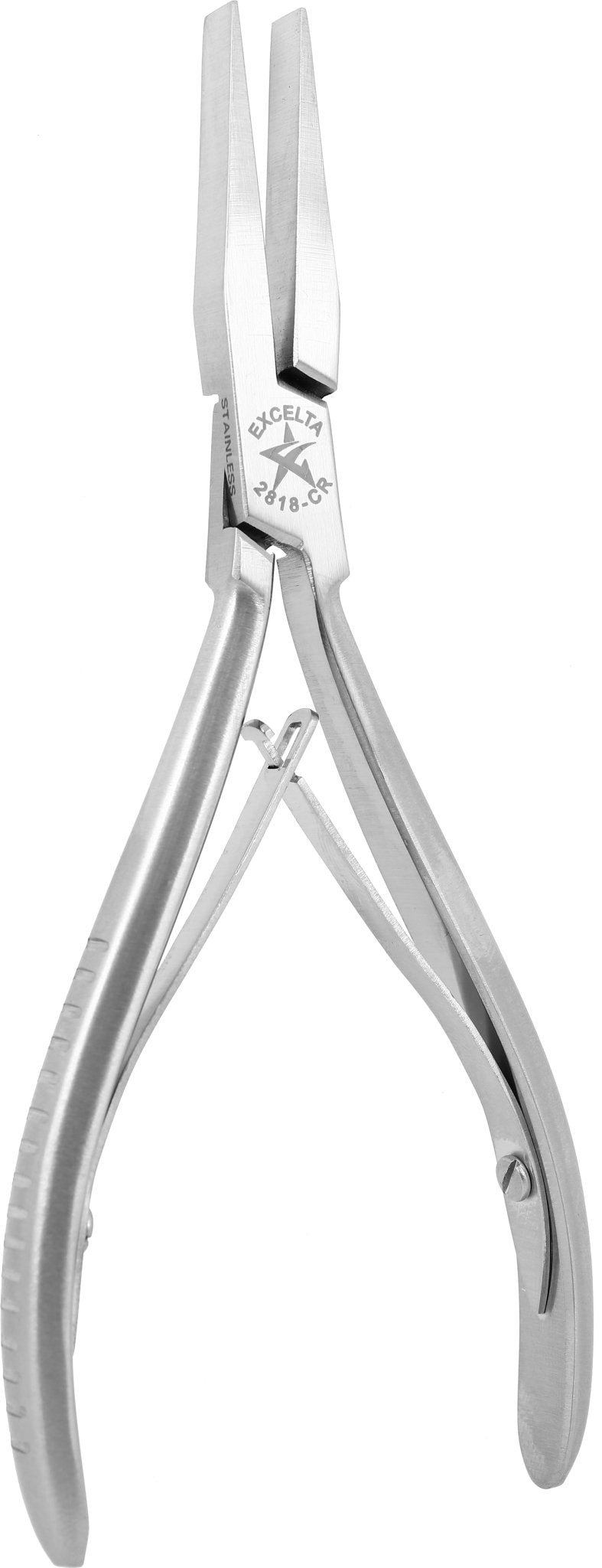 Excelta 2818 - CR Pliers - 2 Star Medium Flat .04" X .05" Nose - SS - Cleanroom Safe MTESolutions