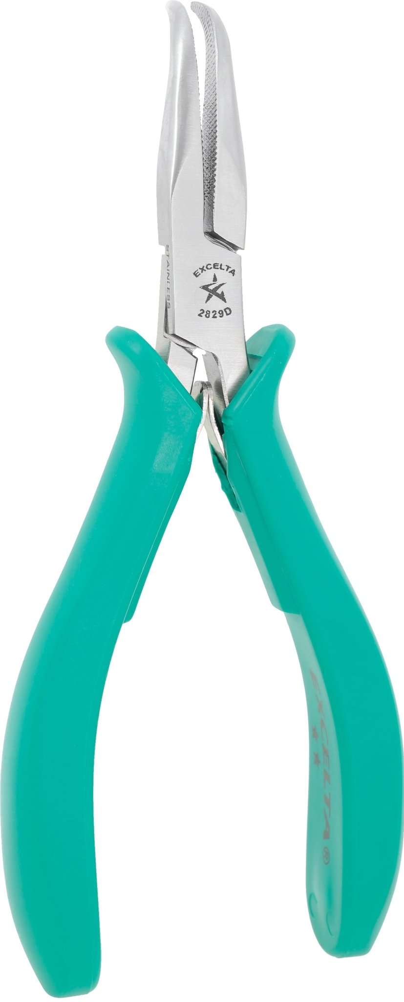 Excelta 2829D Pliers - 2 Star Medium 60° Bent Nose - SS - Serrated MTESolutions