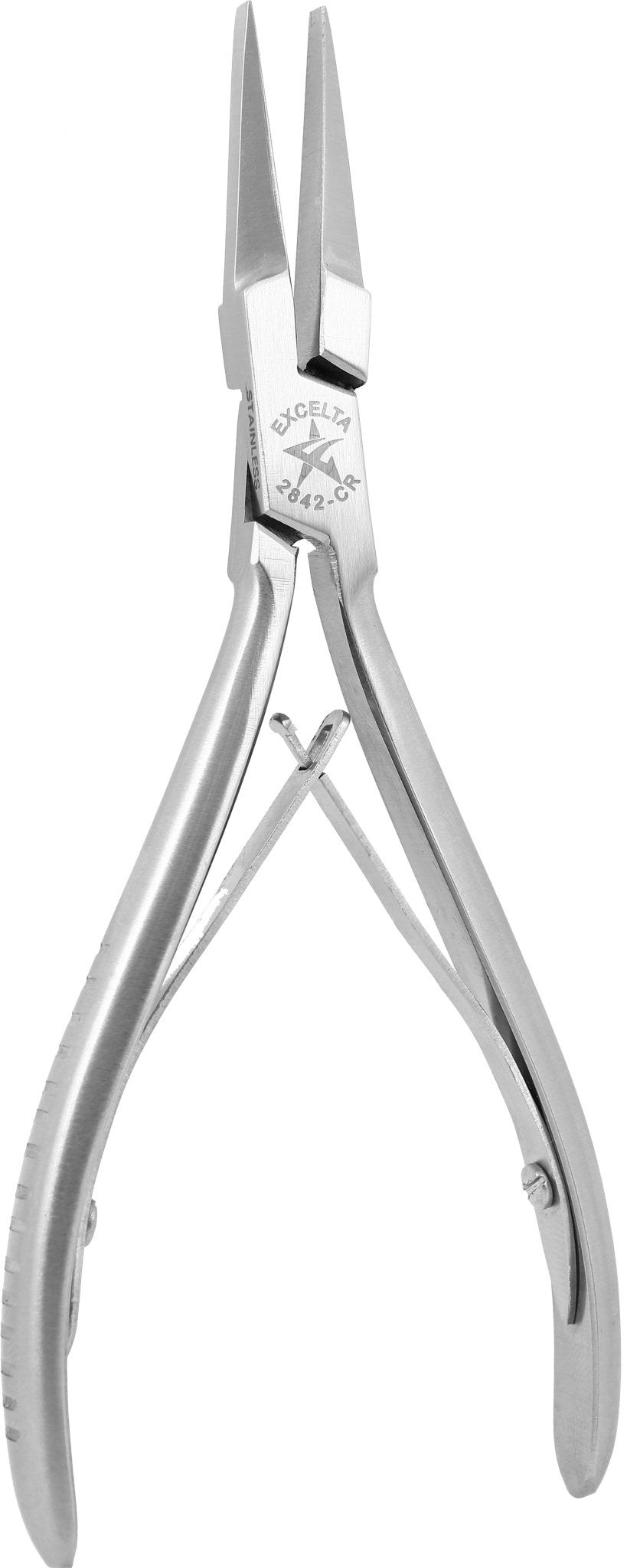 Excelta 2842 - CR Pliers - 2 Star Medium Flat .025" X .060" Nose - SS - Cleanroom Safe MTESolutions