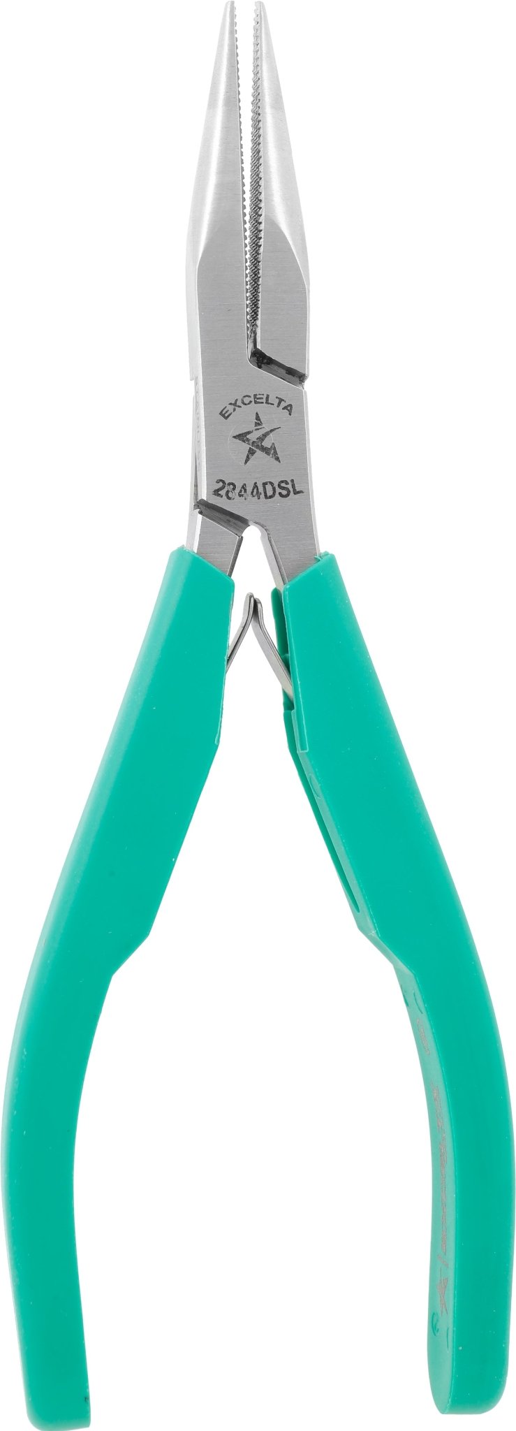 Excelta 2844DSL Pliers - 2 Star Medium Chain Nose - SS - Sl Grip - Serrated Jaws MTESolutions